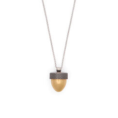 Acorn and squirrel locket necklace